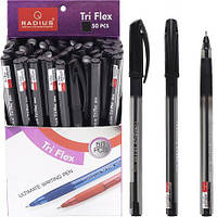 Від 50 шт. Ручка "TriFlex" RADIUS тонована 50 штук, чорна купити дешево оптом в інтернет-магазині