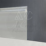 Плінтус алюмінієвий світлодіодний прихованого монтажу P-114 LED 100х15х2500 мм, анодований, фото 2