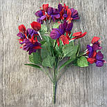 Штучні квіти фуксія 35 см червоно-бузковий, фото 4