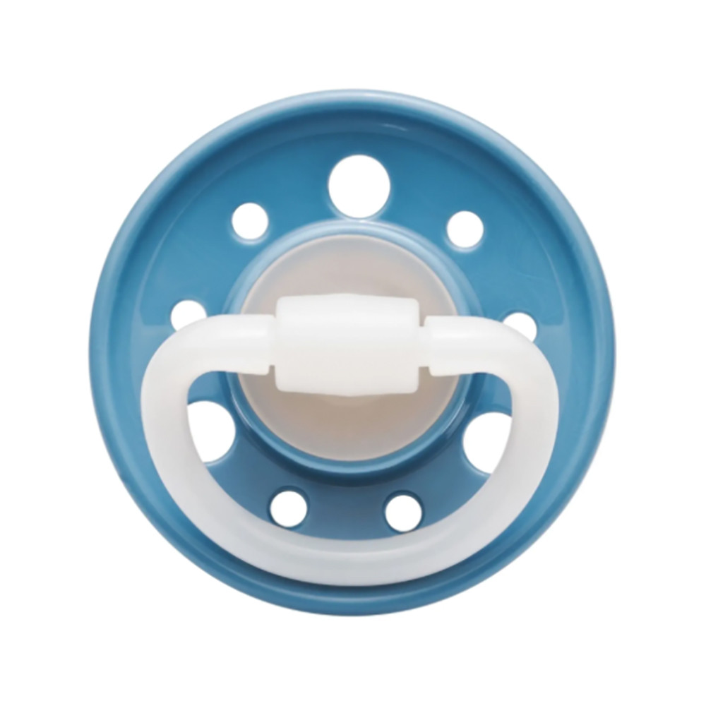 Пустушка кругла латексна "Вишенька" (6+ міс) синя NIP 1 шт (4000821910096)