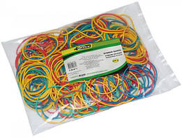 Гумки для грошей кольорові 200г, 50мм 4Office