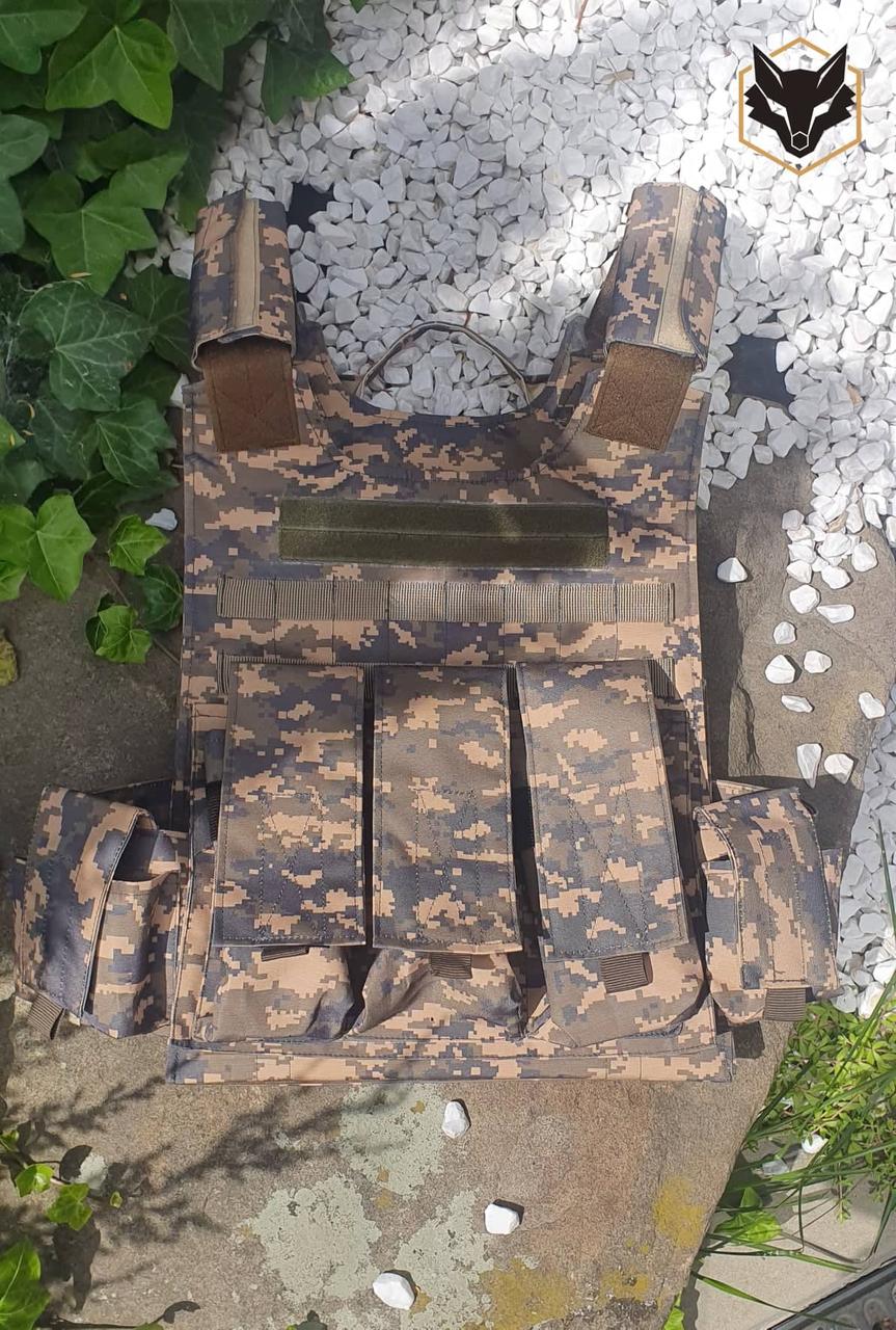Розвантажувальна система плитоноска Plate Carrier Plate Carrier у кольорі ПІКСЕЛЬ