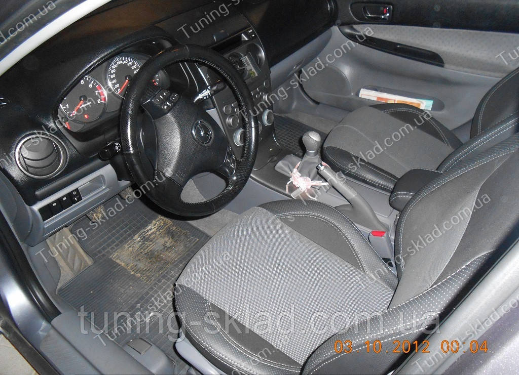 Чохли на сидіння Мазда 6 GG (чохли з екошкіри Mazda 6 GG стиль Premium), фото 1