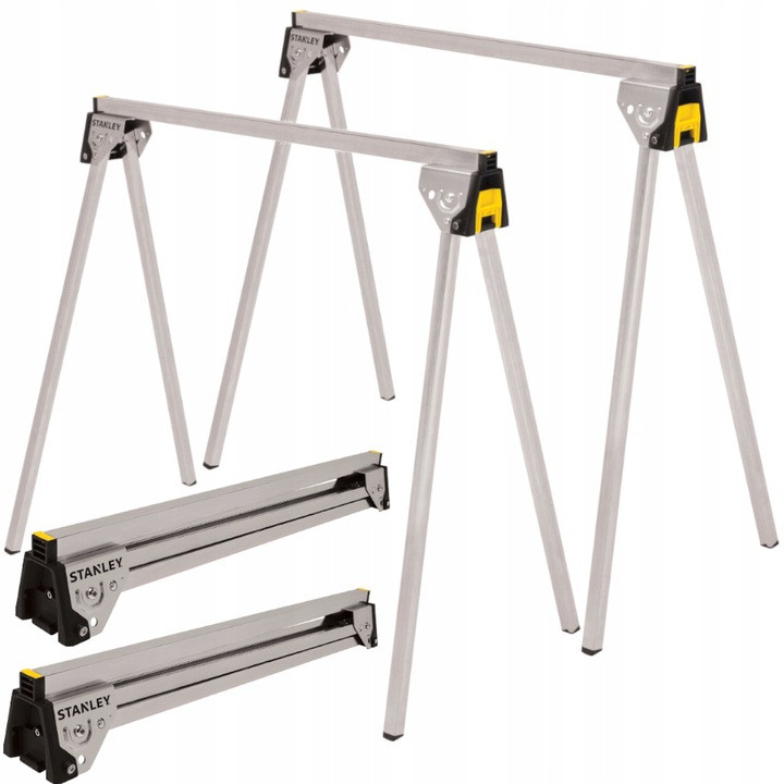 Козли Складні 2 шт (794 х 105 х 96 мм) Металеві Стійки (455 кг) STANLEY® STST81337-1