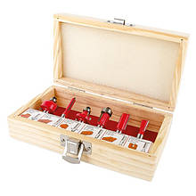 Набір фрез кінцевих по деревині, 6 шт INTERTOOL HT-0072 6-22,2 мм