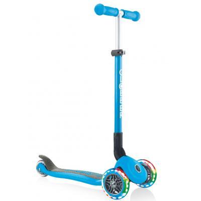Самокат Globber Primo Foldable Lights Led блакитний (432-101-2), фото 1