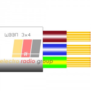 Провід з'єднання єднувальний ШВВП 3х4