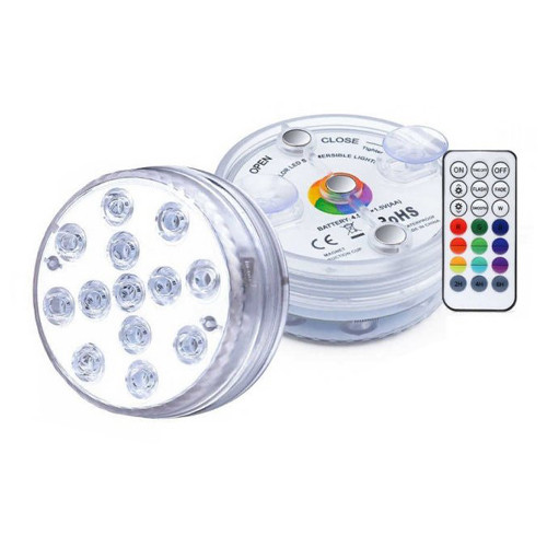 RGB світильник портативний, підсвітка басейну акваріуму 13 LED IP65 ДУ