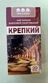 Чай Три Слона Міцний 20 пакетів чорний