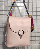 Жіноча сумка з натуральної шкіри білого, молочного, блакитного, рожевого та червоного кольору, фото 4