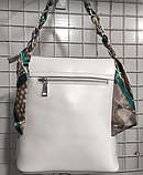 Жіноча сумка з натуральної шкіри білого, молочного, блакитного, рожевого та червоного кольору, фото 8