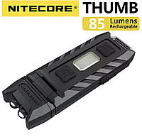 Фонарик Nitecore THUMB наключный фонарь на козырёк кепки с красным светом аккумуляторный с USB зарядкой