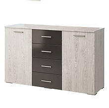 Комод у спальню з ДСП 2Д4Ш Лілея Нова артвуд світлий/Антрацит Світ Меблів