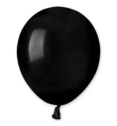 Повітряні кулі (13 см) 10 шт, Італія, колір - чорний (пастель), фото 2