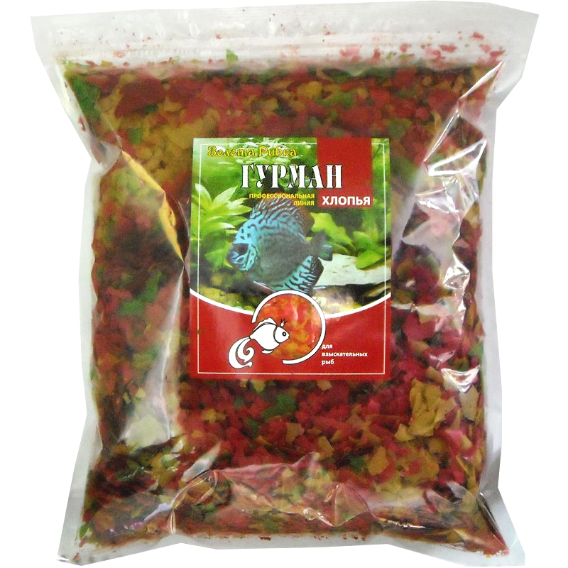 Корм Гурман в пластівцях для вимогливих рибок пакет 2000 мл/500 гр
