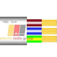 Провід з'єднувальний ПВС 3х4