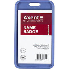 Бейдж -чохол Axent SoftTouch матовий, димчаст.синій, 4550V (54*85мм)