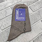 Шкарпетки чоловічі високі весна/осінь кавові р.25 ЖИТОМИР бічний візерунок 20030780, фото 3