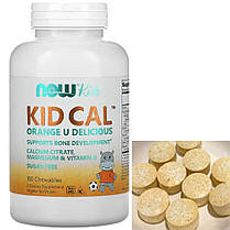 Жувальний кальцій для дітей NOW Kid Cal 100 жев табл, фото 3