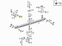 Болт рессоры M12x118 Mercedes 609D-814 передний N308765012007 Mercedes-Benz