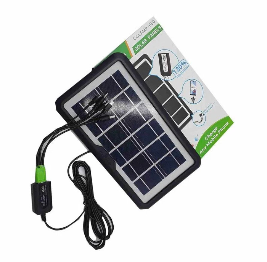 Портативна сонячна панель для заряджання мобільних пристроїв 4W, з Multi USB-портом, фото 1