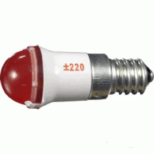 Лампа СКЛ9А-К-2-220 E14/25x17 Червона