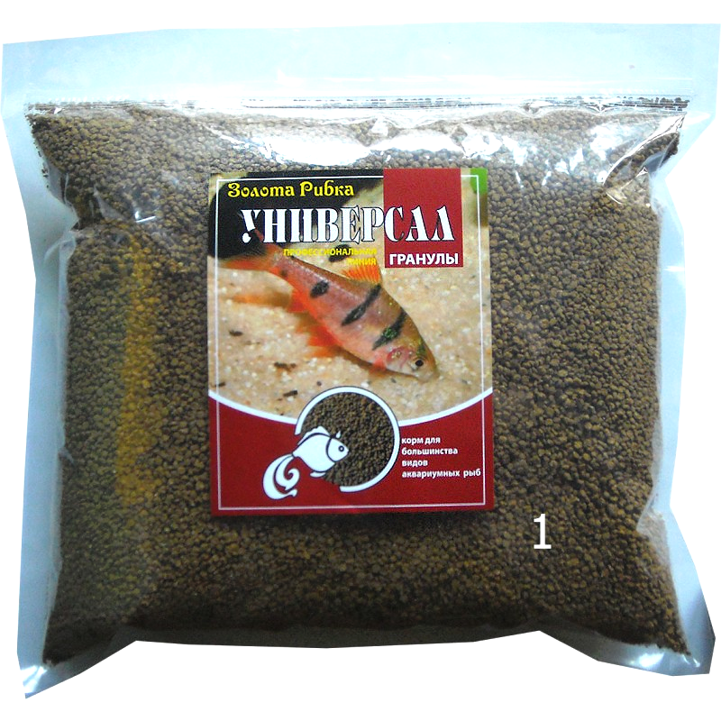 Корм Універсал для більшості видів акваріумних риб розмір №1 пакет 1 кг