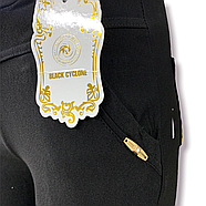 Бриджі жіночі бавовна Black Cyclone, розмір M, чорні, WK-033, фото 3