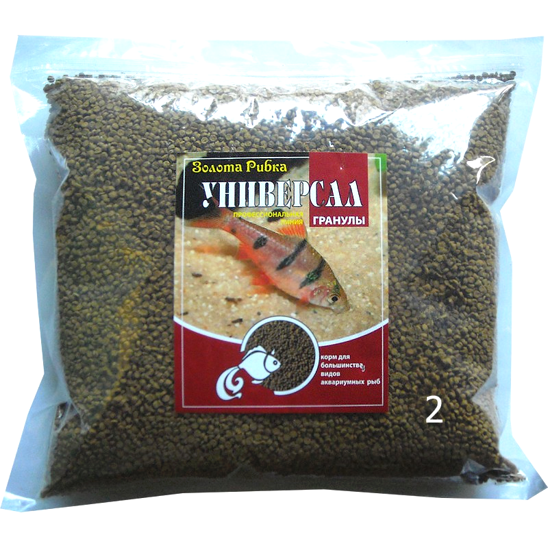 Корм Універсал для більшості видів акваріумних риб розмір №2 пакет 1 кг