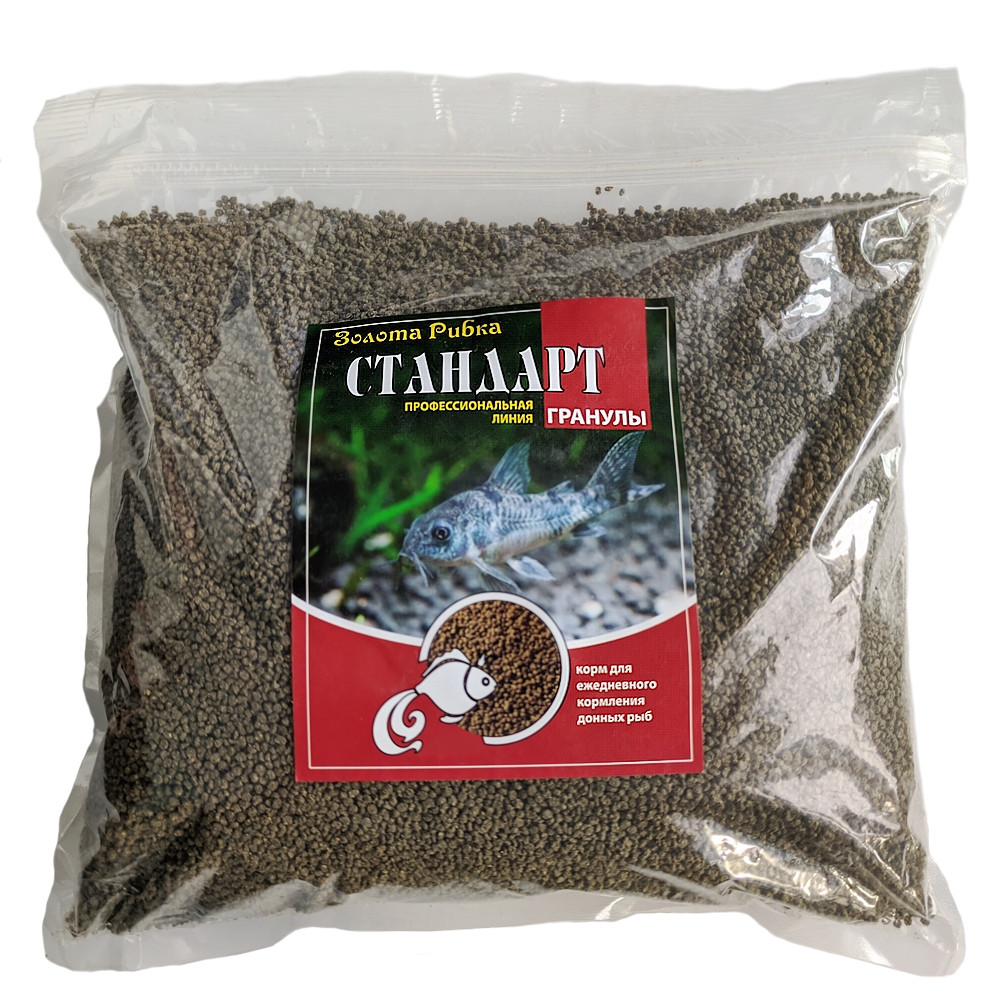 Корм Стандарт для щоденного годування донних риб розмір №2 пакет 1 кг