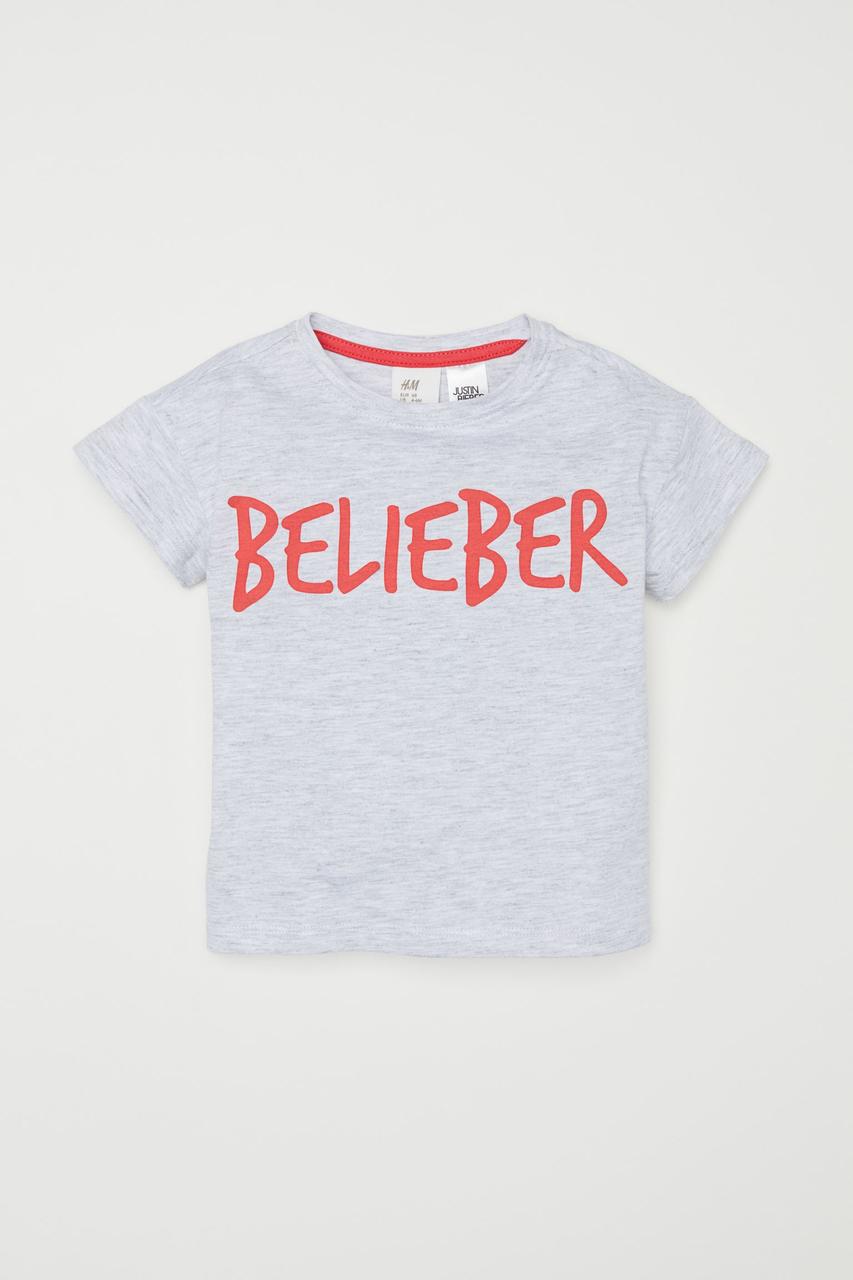 Сіра Футболка H&M р. 80, 86, 92см, фото 1