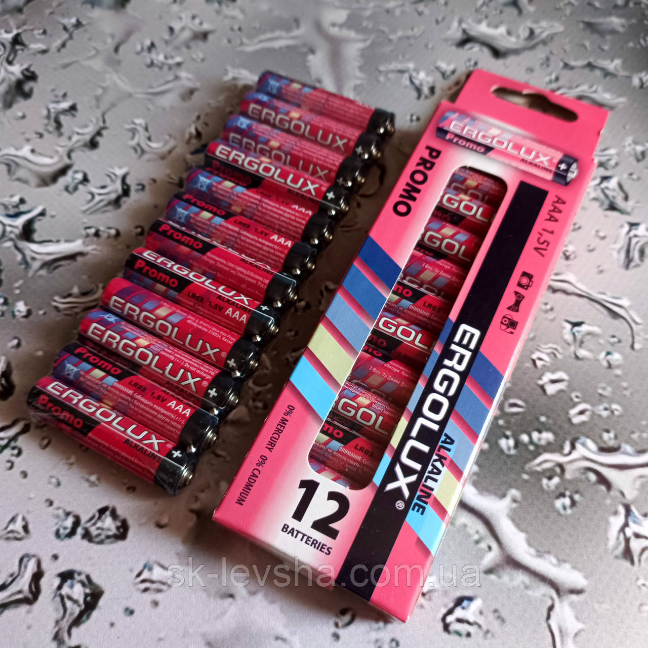 Батарейка AAA (LR03) Ergolux Promo Alkaline Battery LR03 BP12PR 1.5 V
