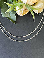 Серебряная цепочка, панцирное плетение размер 55 см