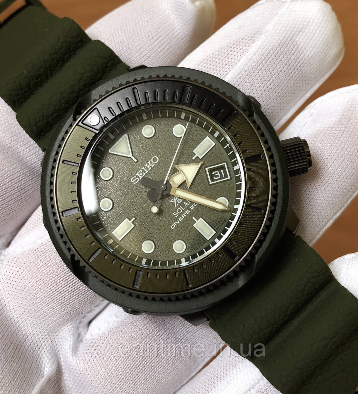 Seiko Sne535 Tuna Prospex Green Solar Divers ID