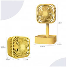 Портативний акумуляторний настольний вентилятор Portable Fan JY-1129 ручної USB міні вентилятор, фото 4