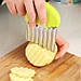 Слайсер ніж із неіржавкої сталі для картоплі та овочів хвилястий HST Slicer, фото 4