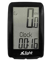 Вело комп' ютер X-light 28 функцій, дротової, чорний (A-L-0086)