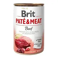 Влажный корм для собак Brit Pate & Meat Beef говядина и индейка 400 г