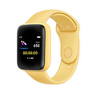 Смарт-годинник Smart Watch Y68S крокомір підрахунок калорій кольоровий екран Yellow