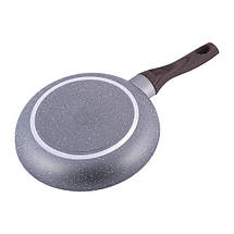 Сковорда Kamille 24см з антипригарним покриттям Grey marble з алюмінію для індукції і газу KM-4113, фото 4