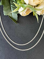 Серебряная цепочка, плетение Нонна, размер 55 см