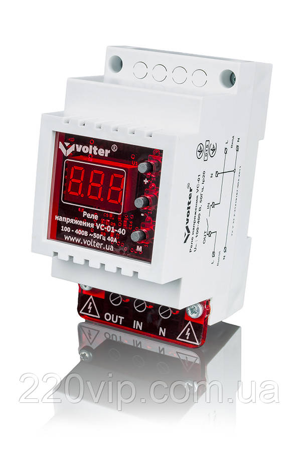 Реле напруги Volt-control VC-01-16, реле контролю та захисту від перенапруги Вольтер, Вольт контроль, фото 1