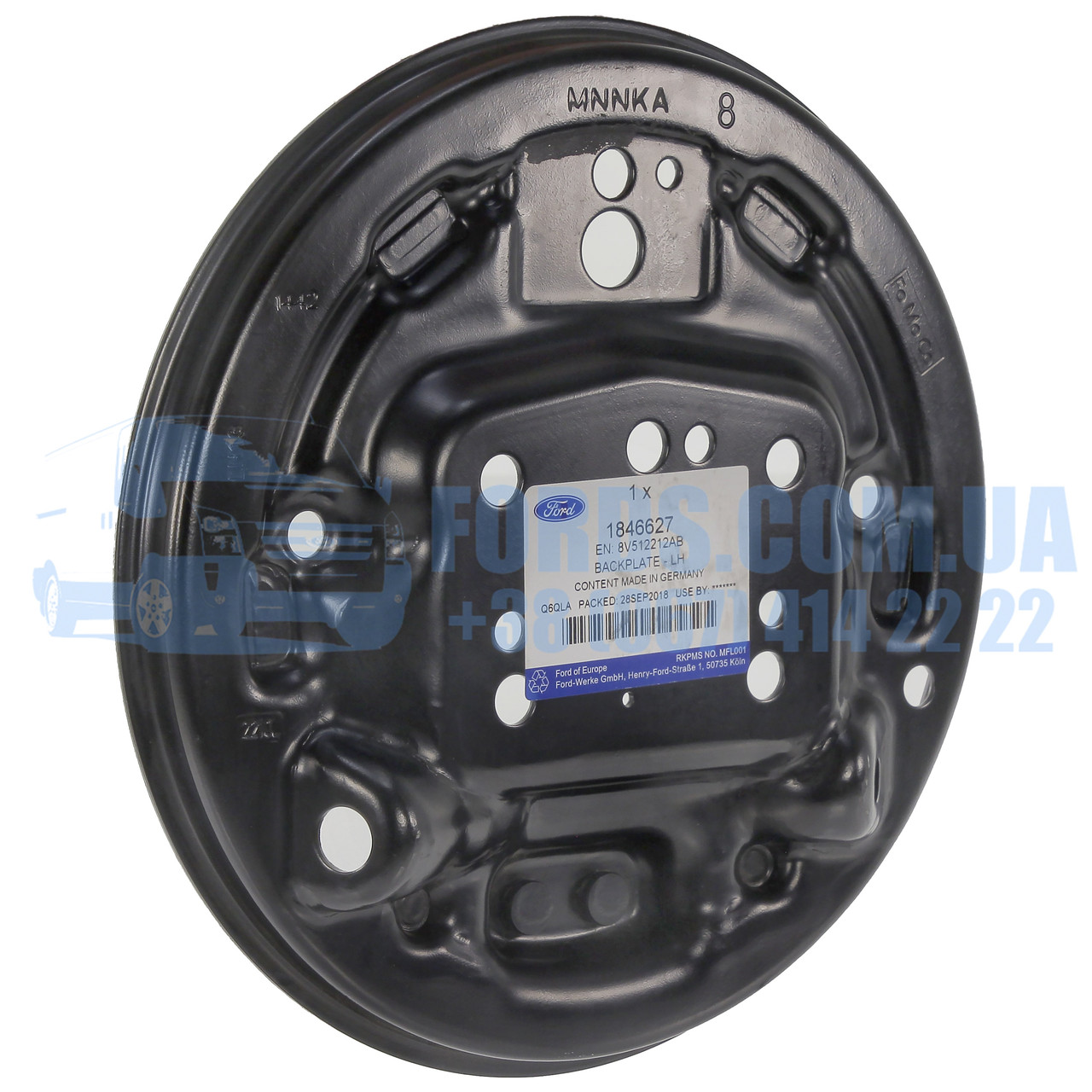 Диск опорний колодок задній лівий FORD FIESTA 2008-2019 ORIGINAL, фото 1