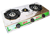 Газова плита Мрія нержавейка 3 конфорки