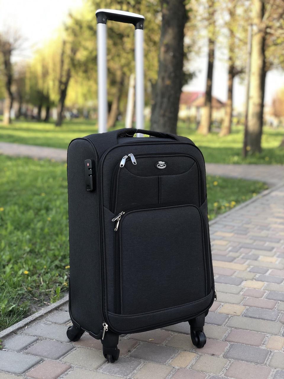 Валіза середня на 4 колесах Vings 7109 (M) Чорна, фото 1