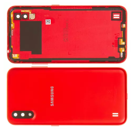 Задня панель корпусу для смартфону Samsung A015 Galaxy A01, червона