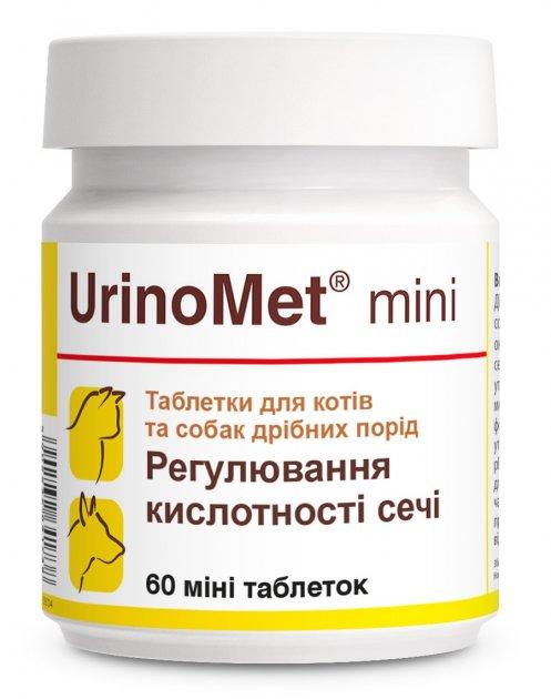 Диетическая добавка для собак и кошек УриноМет мини (UrinoMet mini) 60 таблеток Дольфос (DOLFOS) - фото 1 - id-p780488145