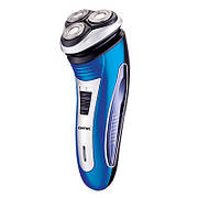 Чоловіча електробритва для бороди Geemy 7090 роторна акумуляторна електро бритва Синій
