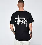 Чоловіча футболка Stussy logo трикотажна Спортивна футболка Стуса Стасі біла, фото 7