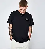 Чоловіча футболка Stussy logo трикотажна Спортивна футболка Стуса Стасі біла, фото 8